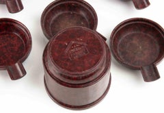 Vintage Stackable Bakelite Ashtray Set, 1950s