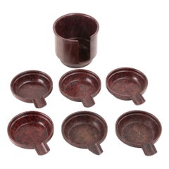 Set di posacenere impilabili in bachelite vintage, anni 
50