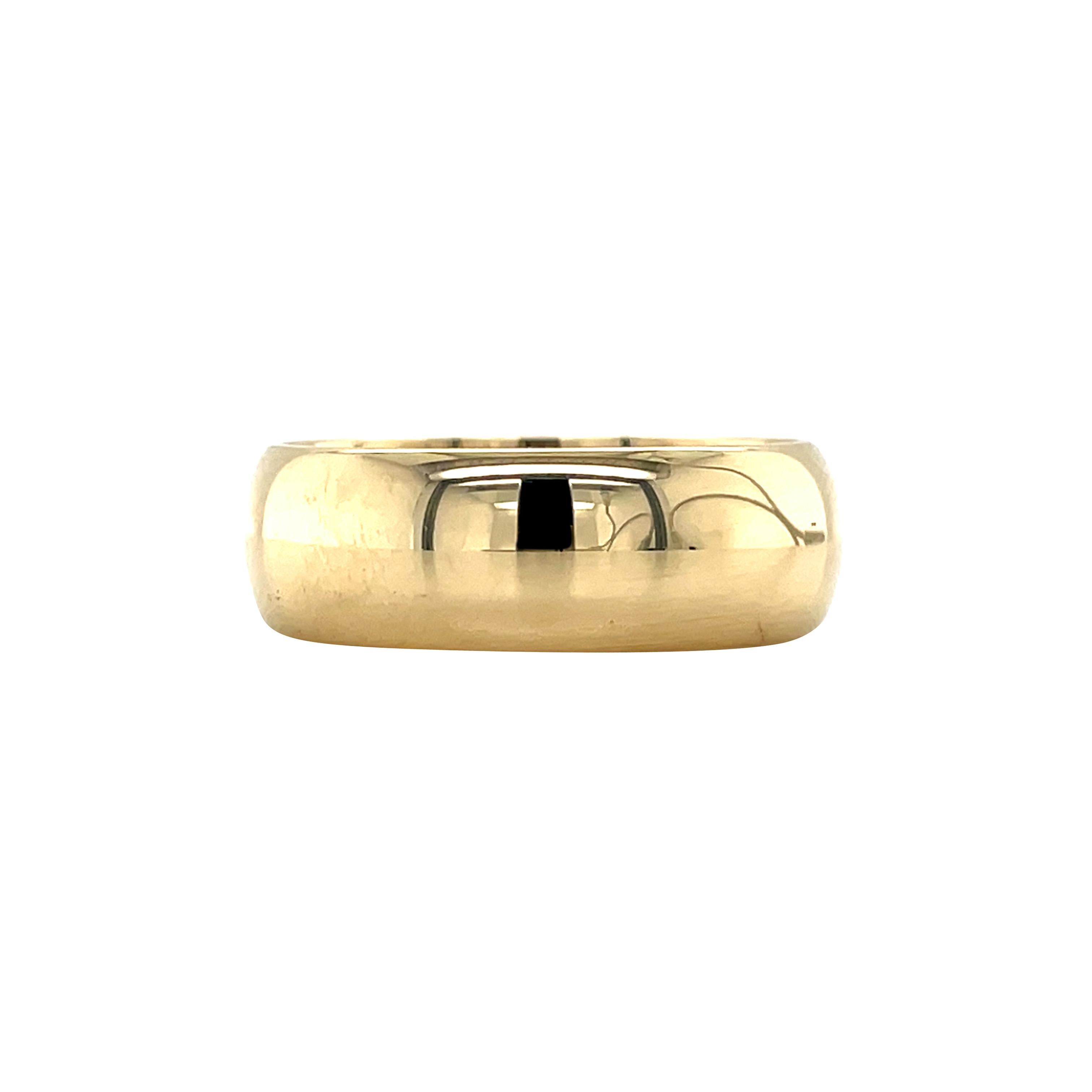 Women's or Men's Vintage Stackable Donut Band, 14K Solid Gold Ring Size 7 For Sale