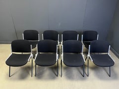 Vintage stackable italian dining chairs in the style of Castelli, Set Of 8