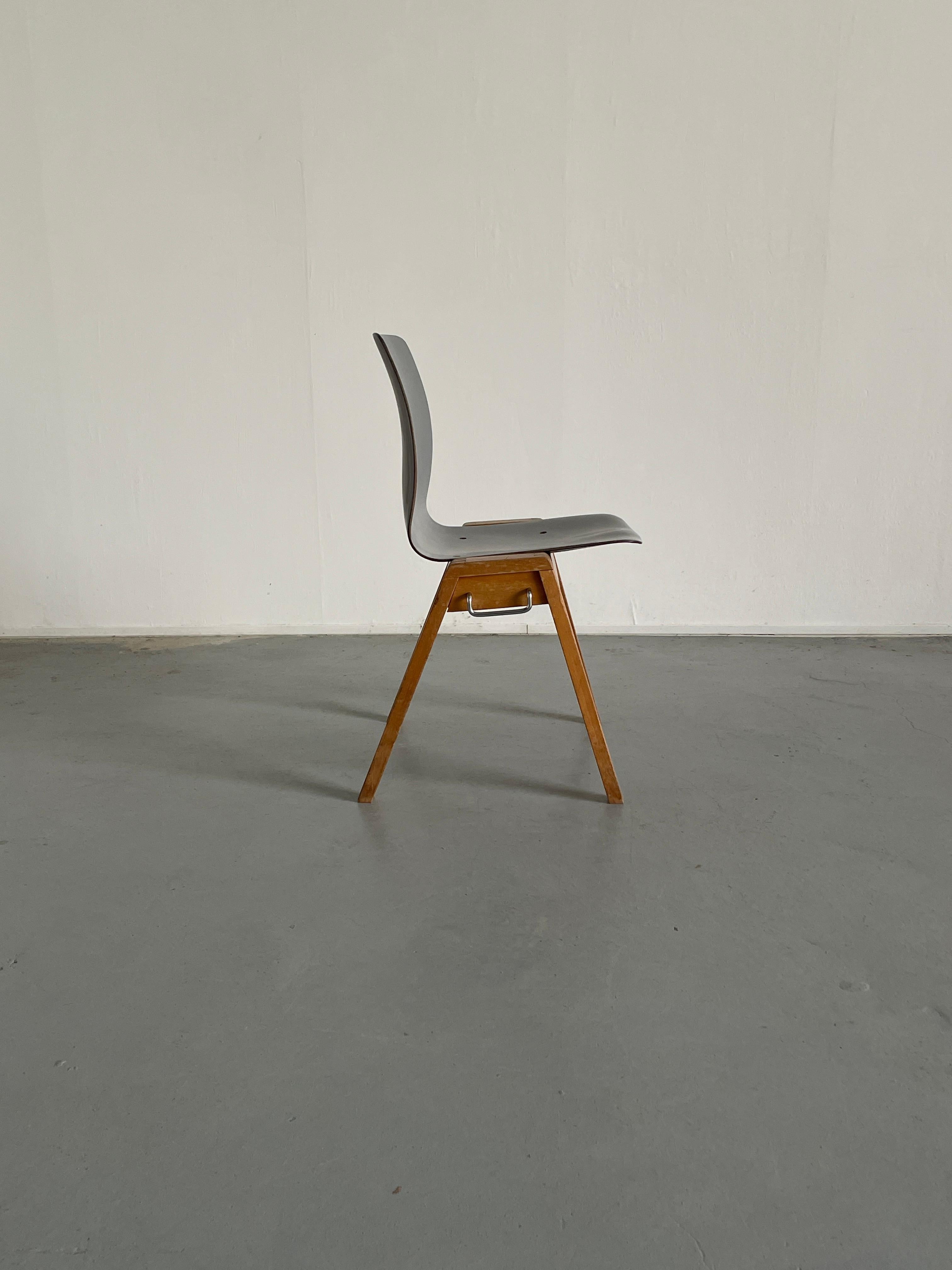 Vintage Stackable Mid-Century Dining Chairs, Adam Stegner for Pagholz Flötotto For Sale 1