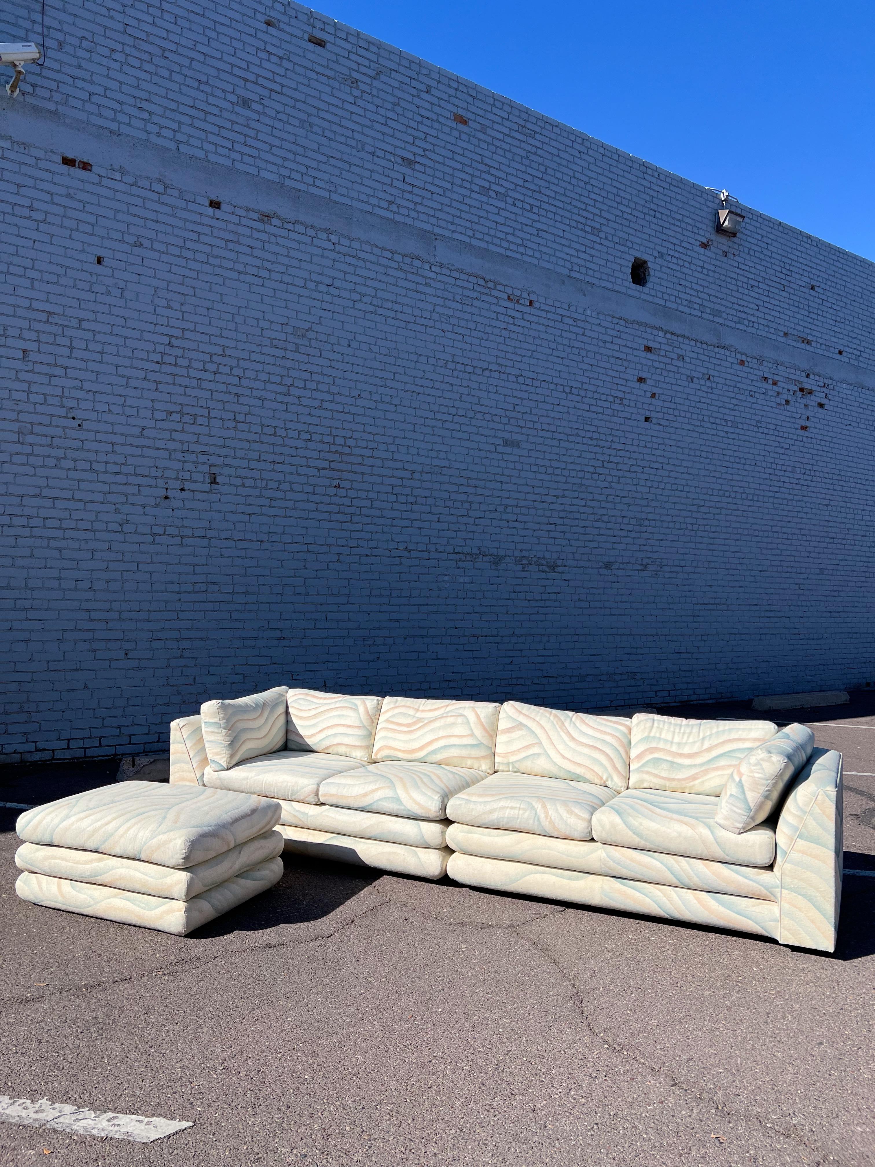Vintage Stacked Bullnose Modular A. Rudin Sectional Attributed to Steven Chase For Sale 2