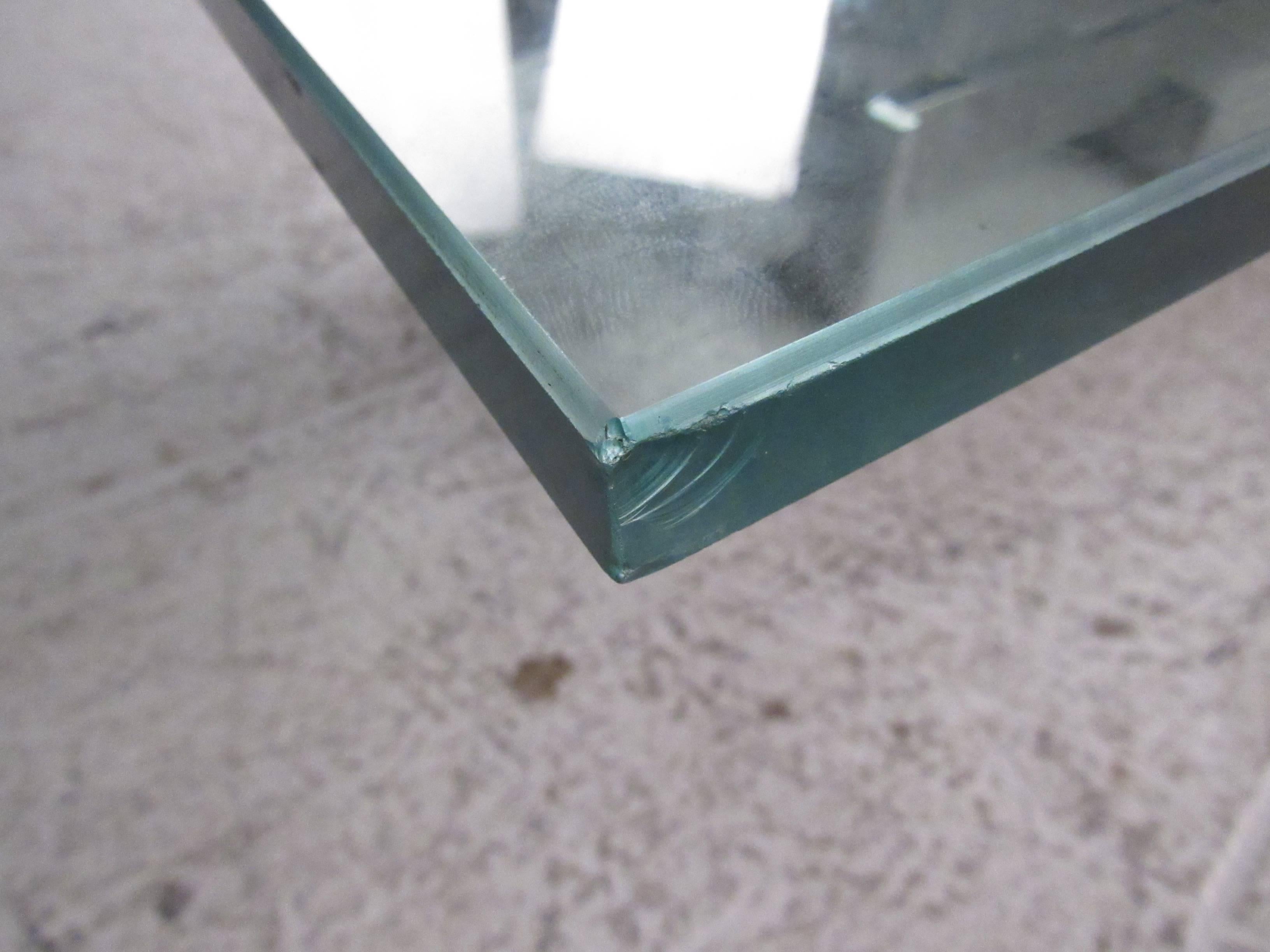 Vintage Stacked Chrome Coffee Table after David Hicks 4