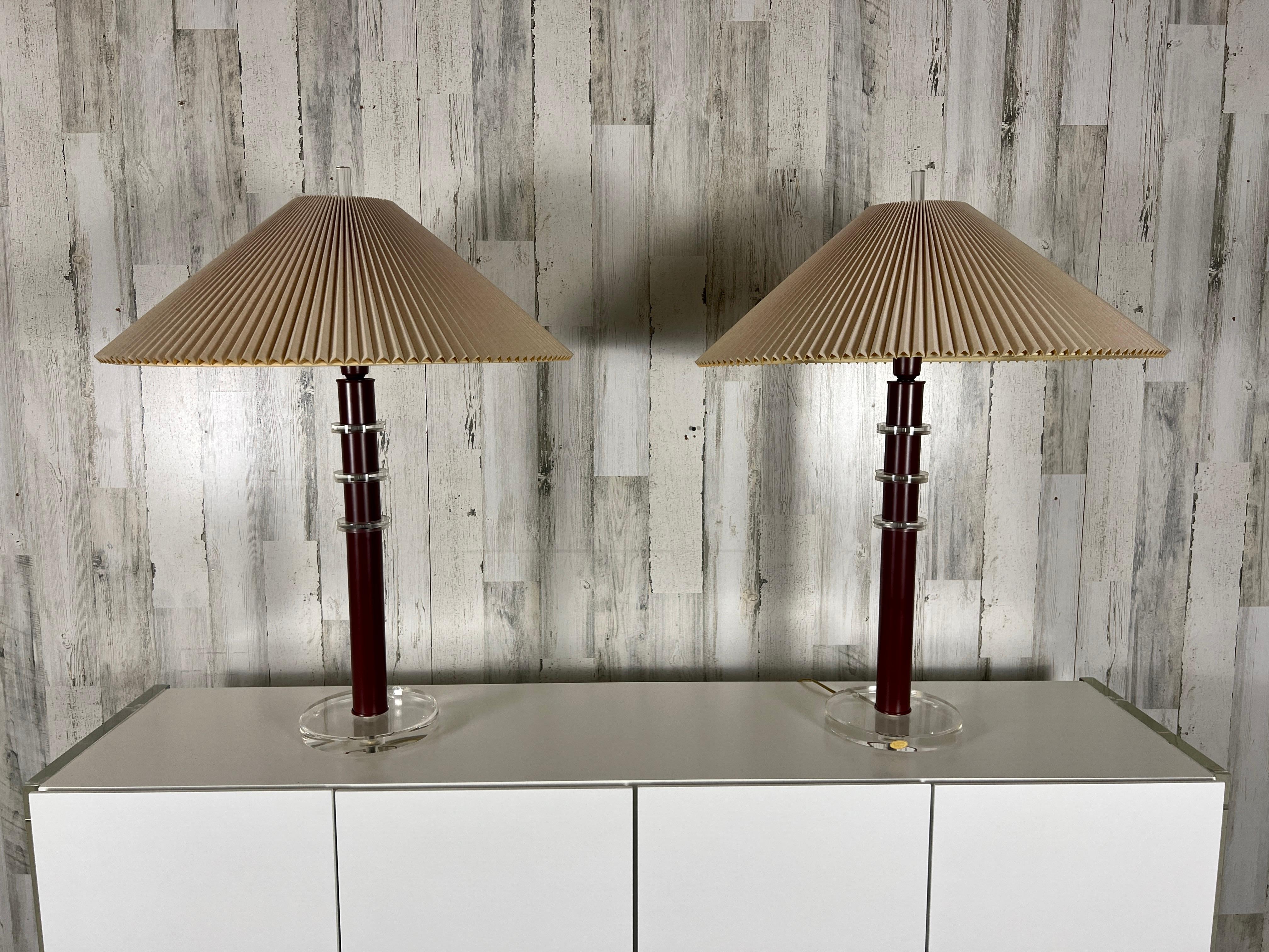 Vintage Stacked Lucite Lamps For Sale 8