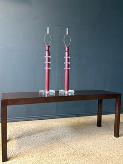 Vintage Stacked Lucite Lamps