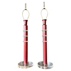 Vintage Stacked Lucite Lamps