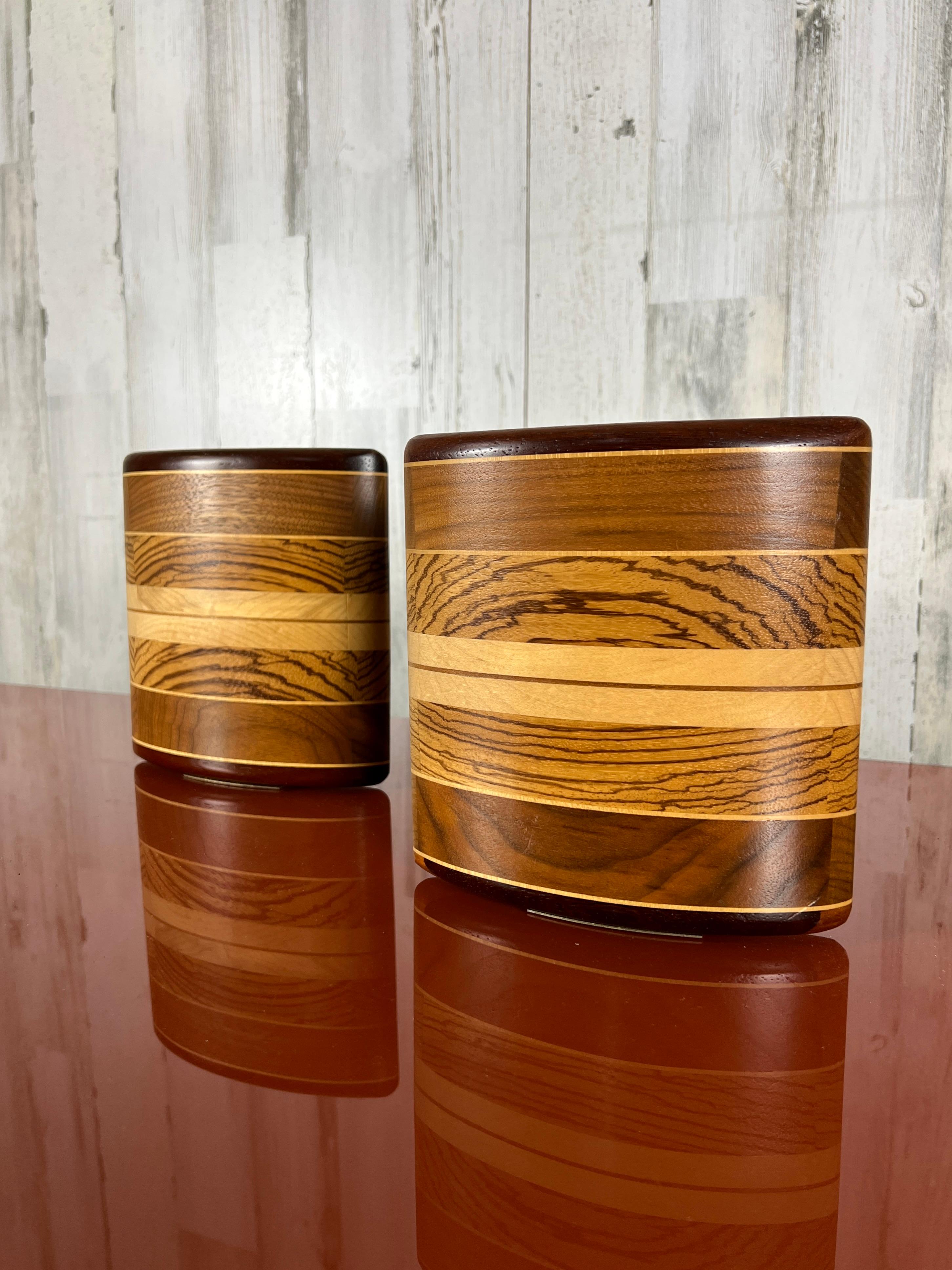 American Vintage Stacked Solid Wood Bookends For Sale