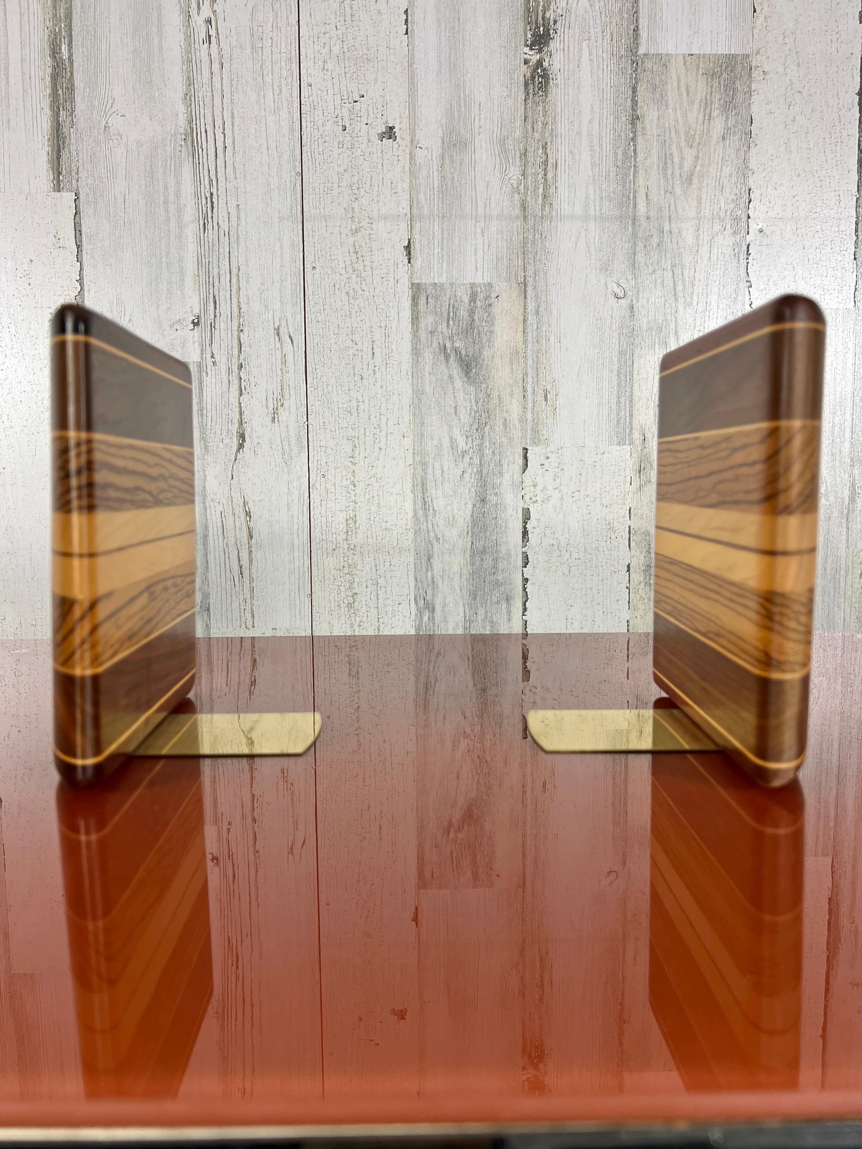 Mahogany Vintage Stacked Solid Wood Bookends For Sale