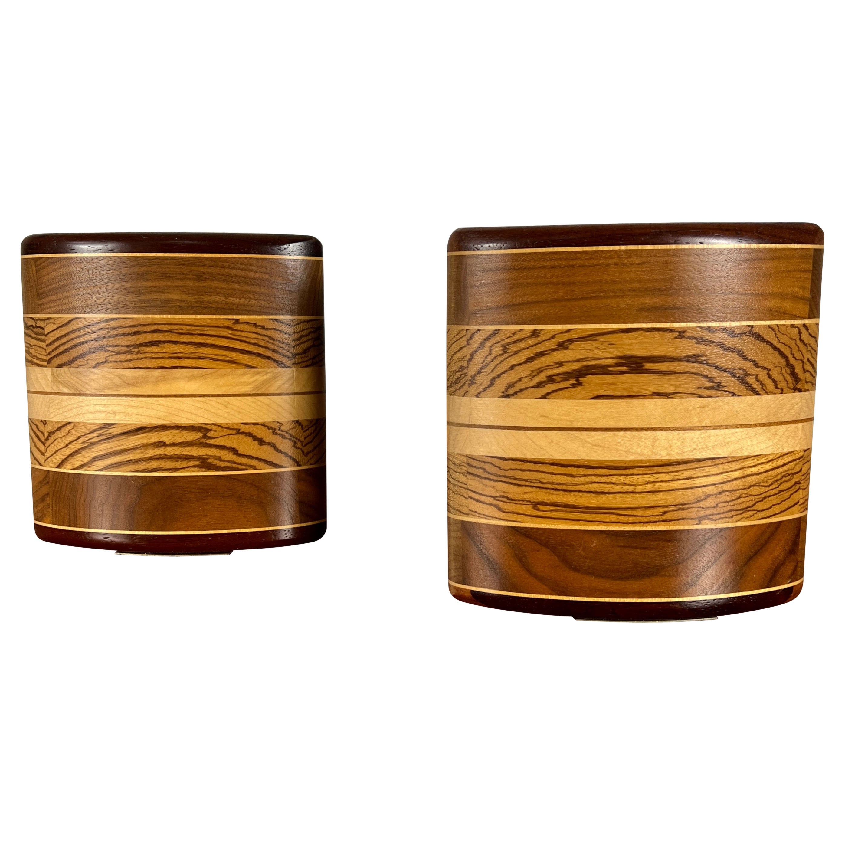 Vintage Stacked Solid Wood Bookends