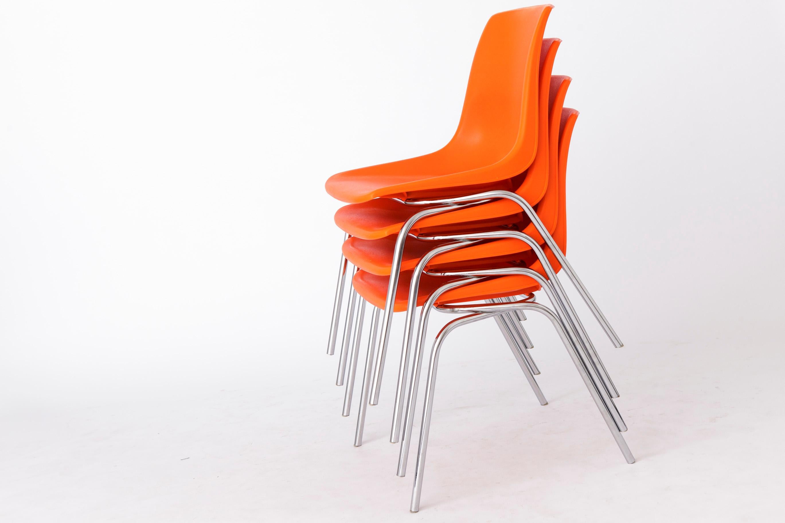 Late 20th Century Vintage Stacking Chairs 1970s Germany For Sale