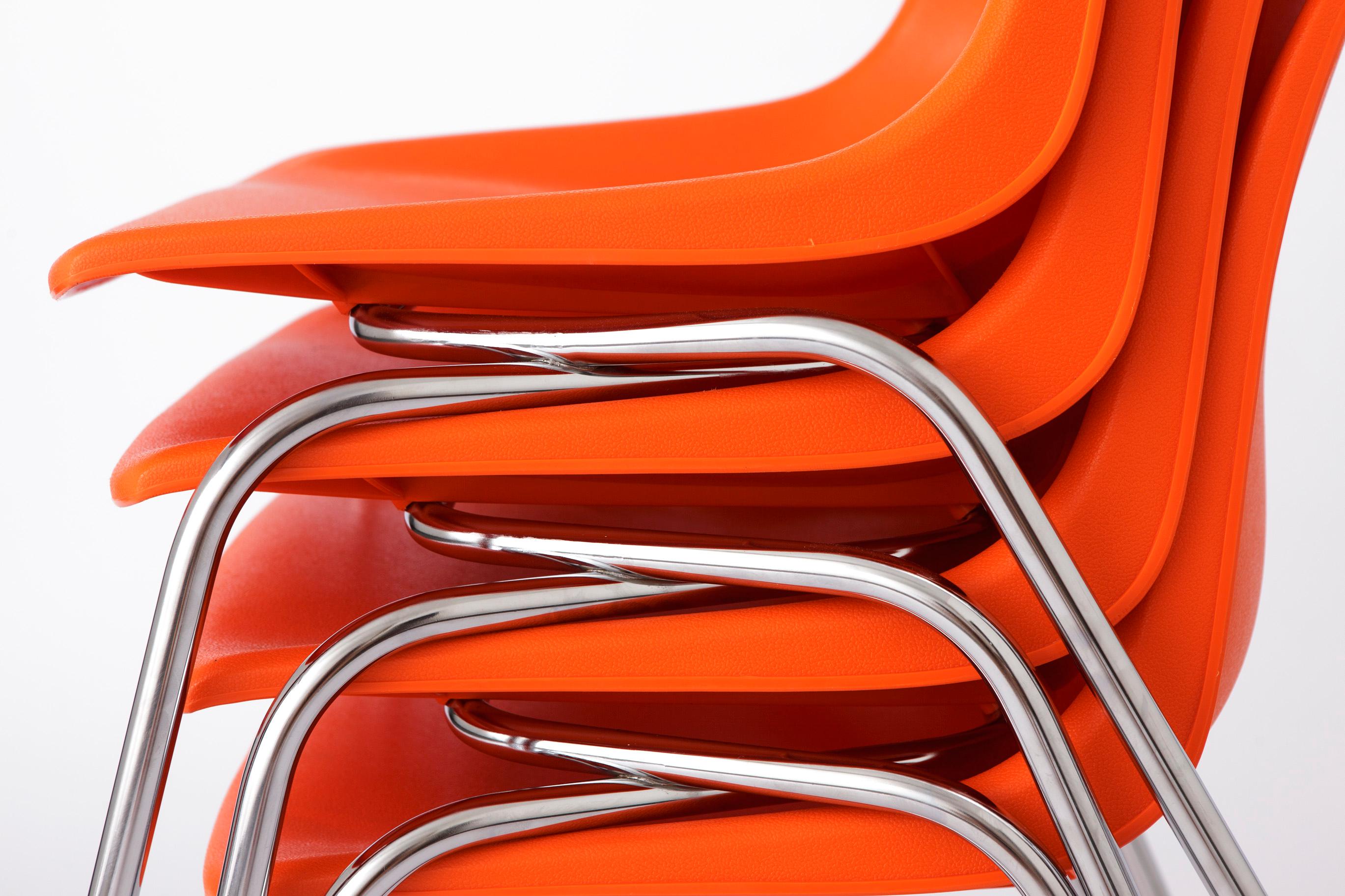 Metal Vintage Stacking Chairs 1970s Germany For Sale