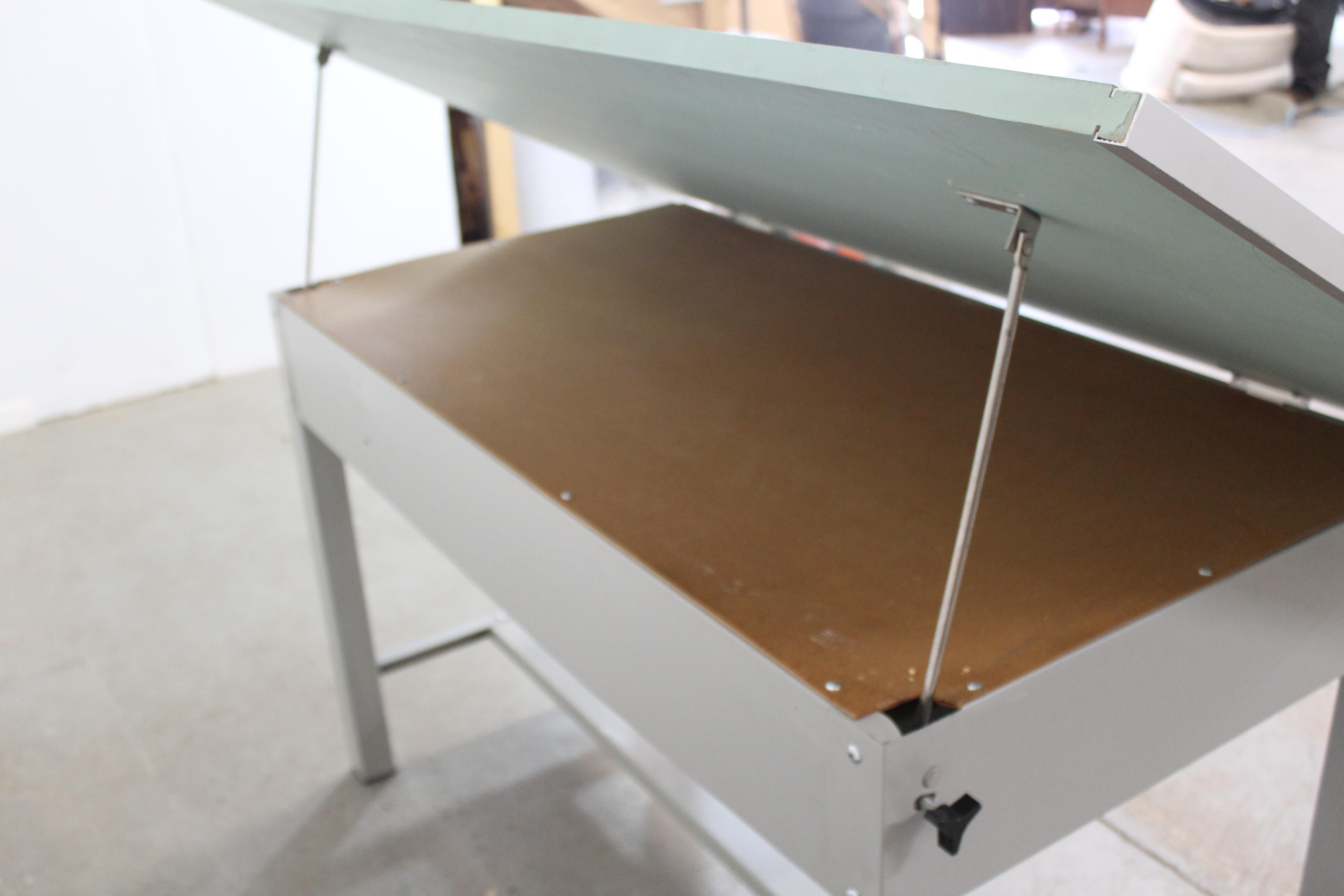 vintage metal drafting table