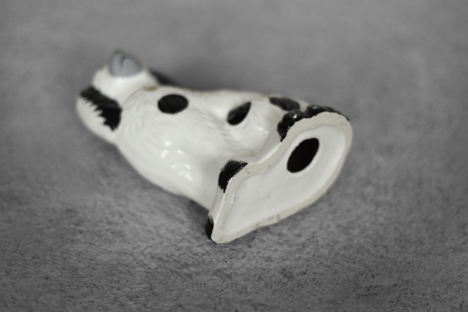 Inglese Cane da camino Spaniel da camino in ceramica Staffordshire d'epoca, Inghilterra in vendita