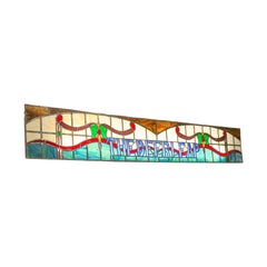 Antique Stained Glass Window, English, Lead, Pub, Panel, Art Deco, 20th Century