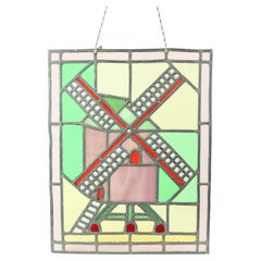 Used Stained Glass Window Mill Stained Glass Suncatcher 47x37cm