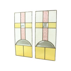 Vintage Stained Glass Window Stained Glass Art Deco Style Sun Catcher 51cm