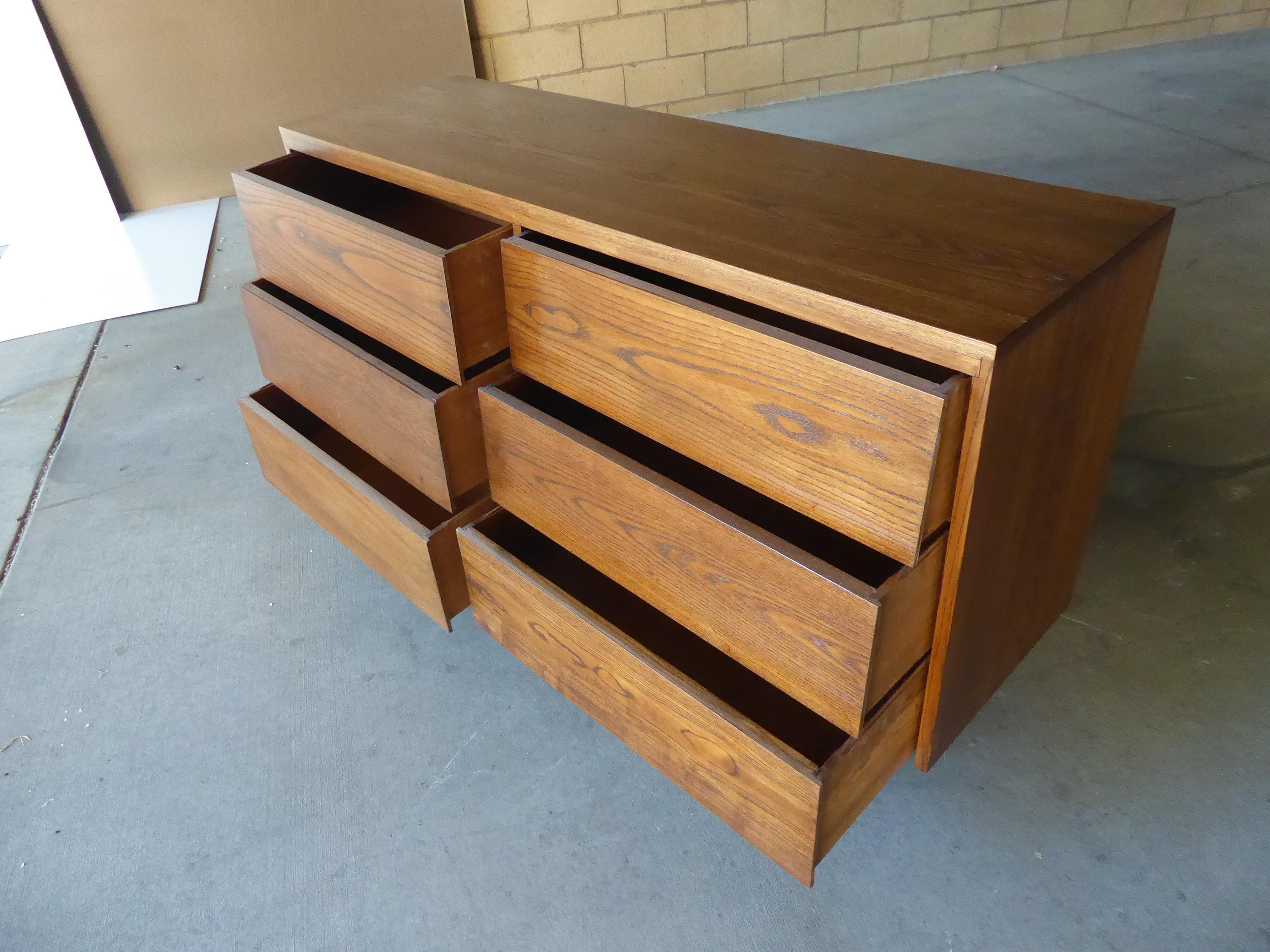 Vintage Stained Oak Dresser 3