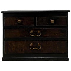 Vintage Stained Pine Miniature Chest, circa 1930