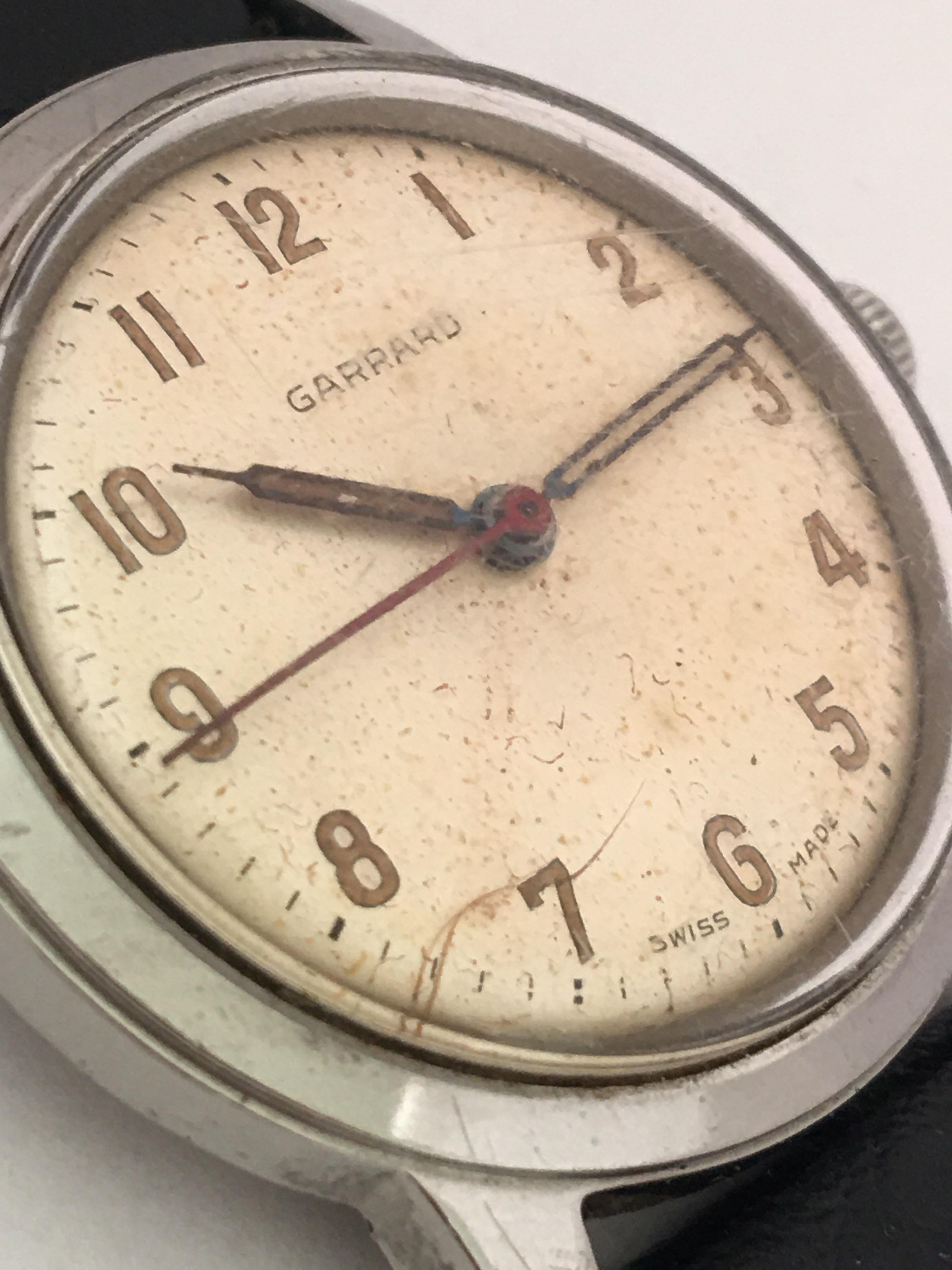 Vintage Stainless Steel 1950s Garrard Watch For Sale 1