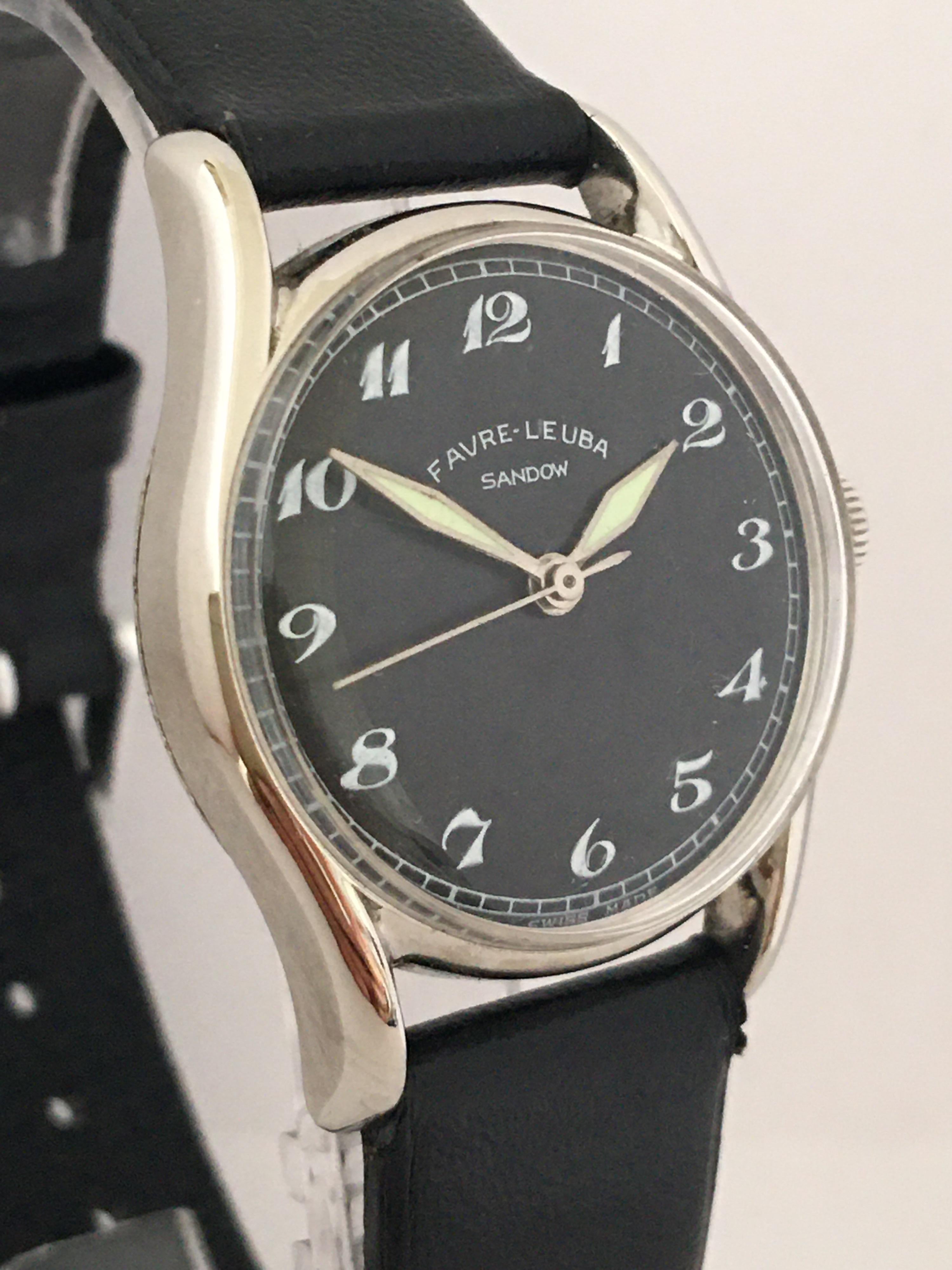 This beautiful manual winding vintage watch is in good working condition and it is ticking well. However, due to its age I cannot guarantee the time accuracy (7mins. Slow a day) 

please study the images carefully as form part of the description.