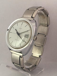 Vintage Stainless Steel Back Timex Electric Sweep Seconds Watch