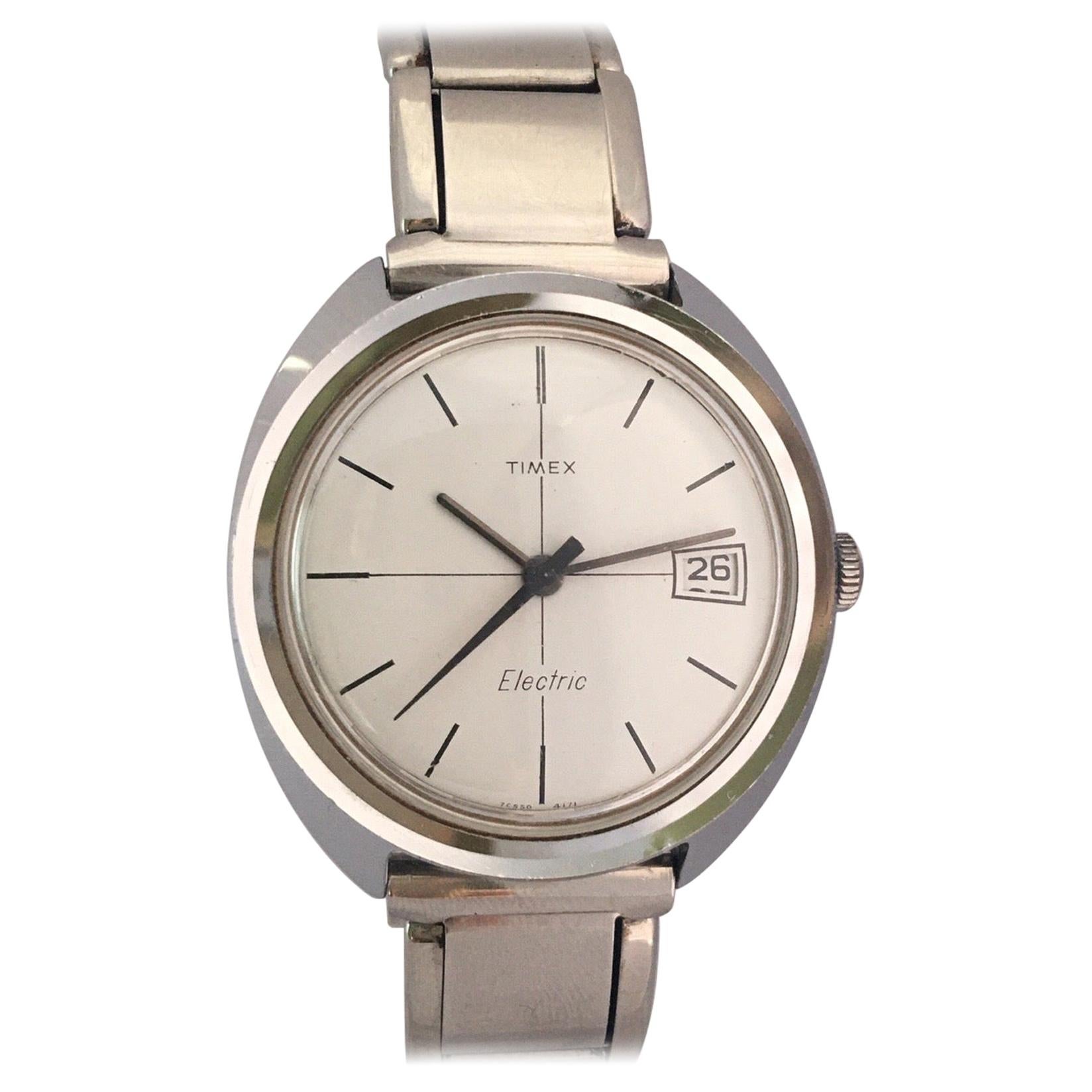 Vintage Stainless Steel Back Timex Electric Sweep Seconds Watch at 1stDibs  | timex electric vintage, timex electric watch, timex electric vintage watch