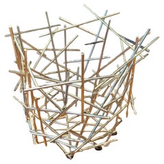 Panier à citrines Blow Up en acier inoxydable vintage de Fratelli Campana pour Alessi