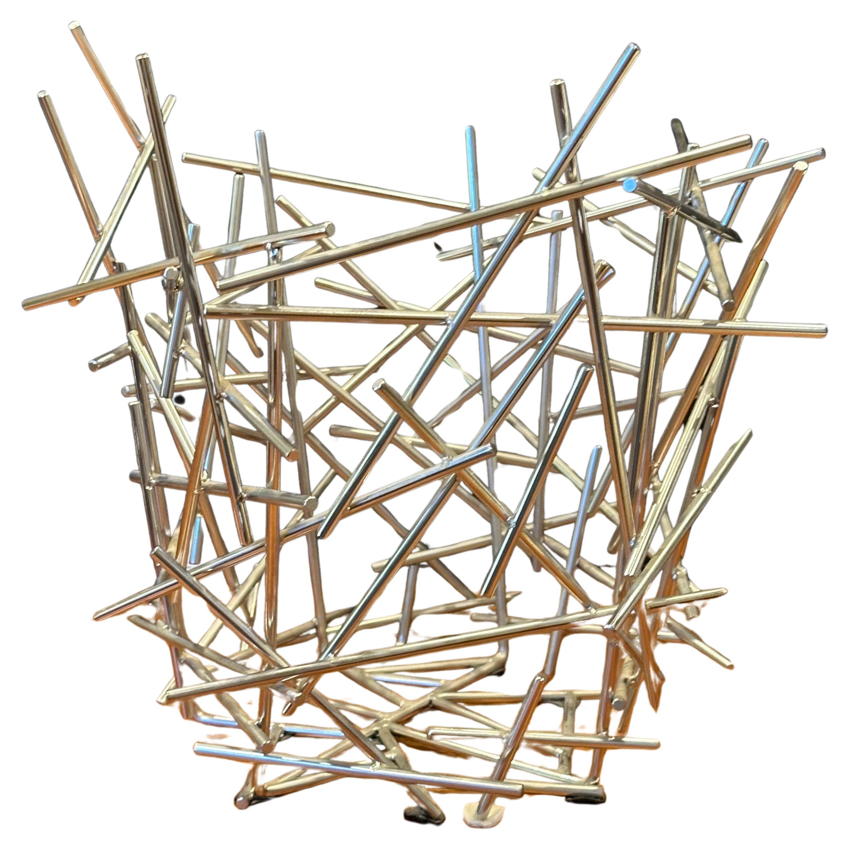 Panier à citrines Blow Up en acier inoxydable vintage de Fratelli Campana pour Alessi