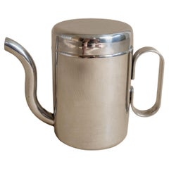 Vintage Stainless Steel Can with Lid Timeless Design Italy, 1970s
