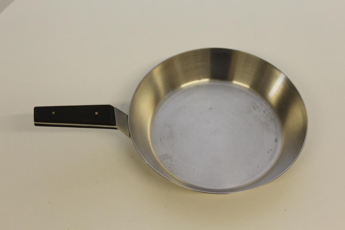 Mid-Century Modern Vintage Stainless Steel Egg Pan by Auböck for Amboss, 1965 For Sale
