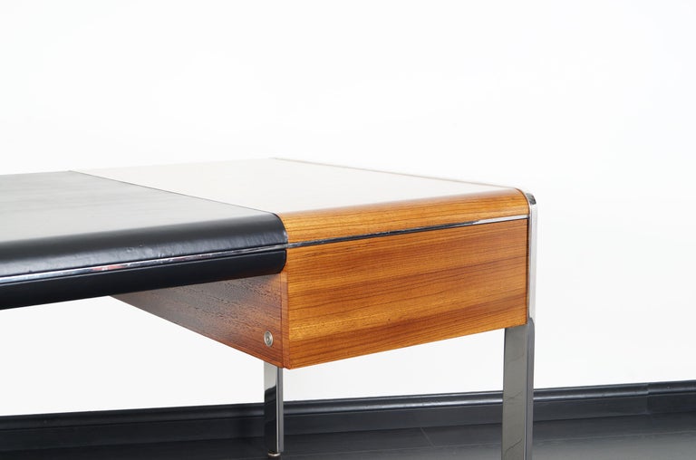 Vintage Stainless Steel Executive Desk by Richard W. Thompson at 1stDibs