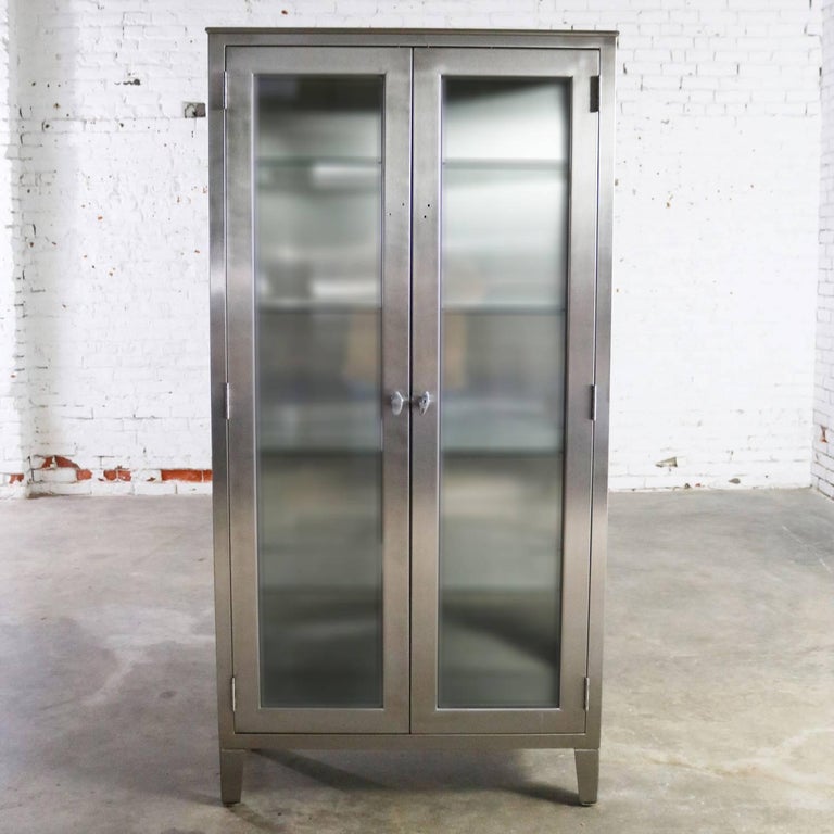 Vintage Stainless Steel Industrial Display Apothecary ...