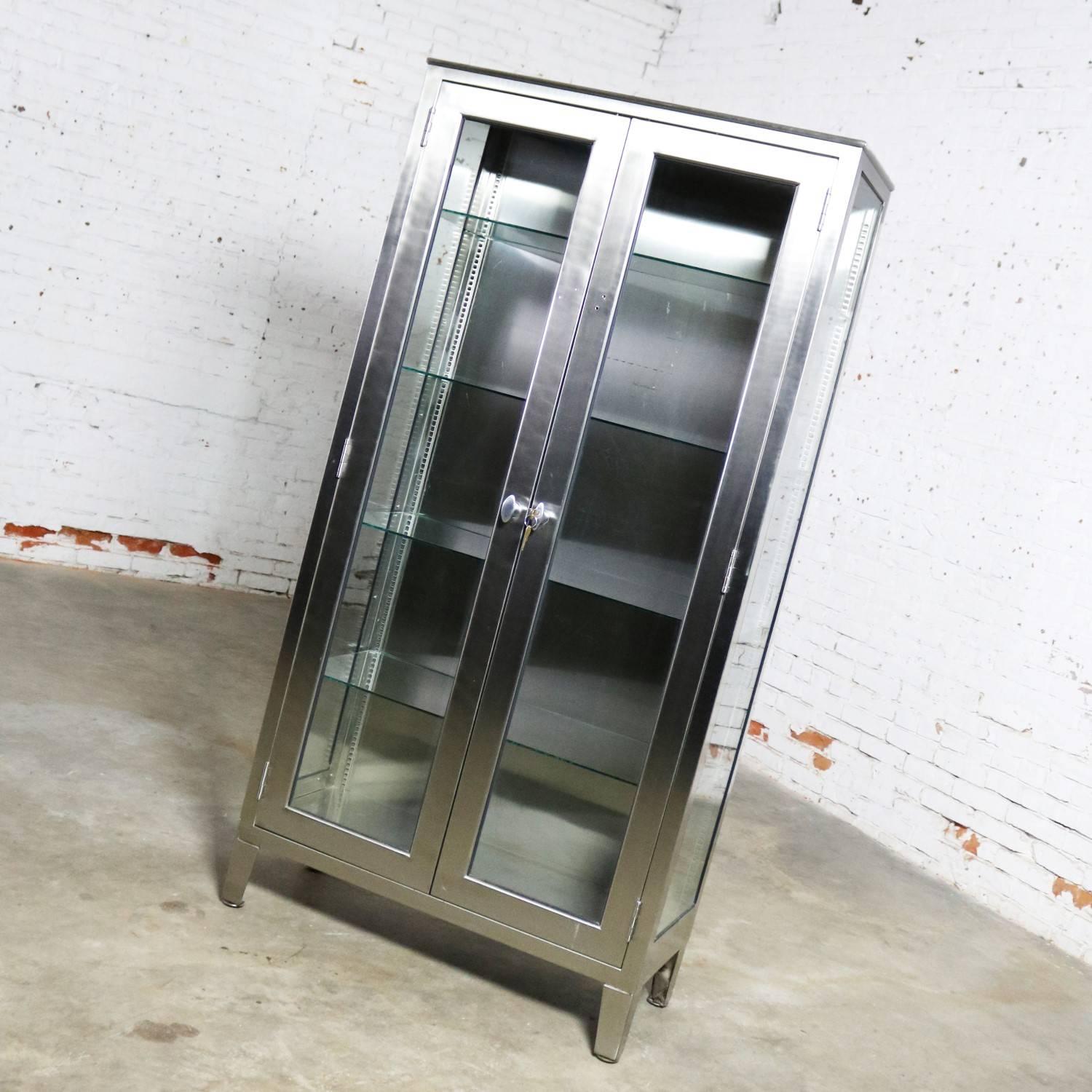 apothecary cabinet with glass doors