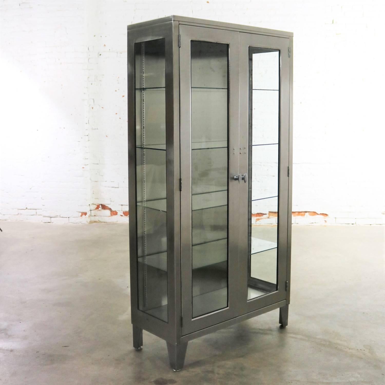 apothecary cabinet with glass doors