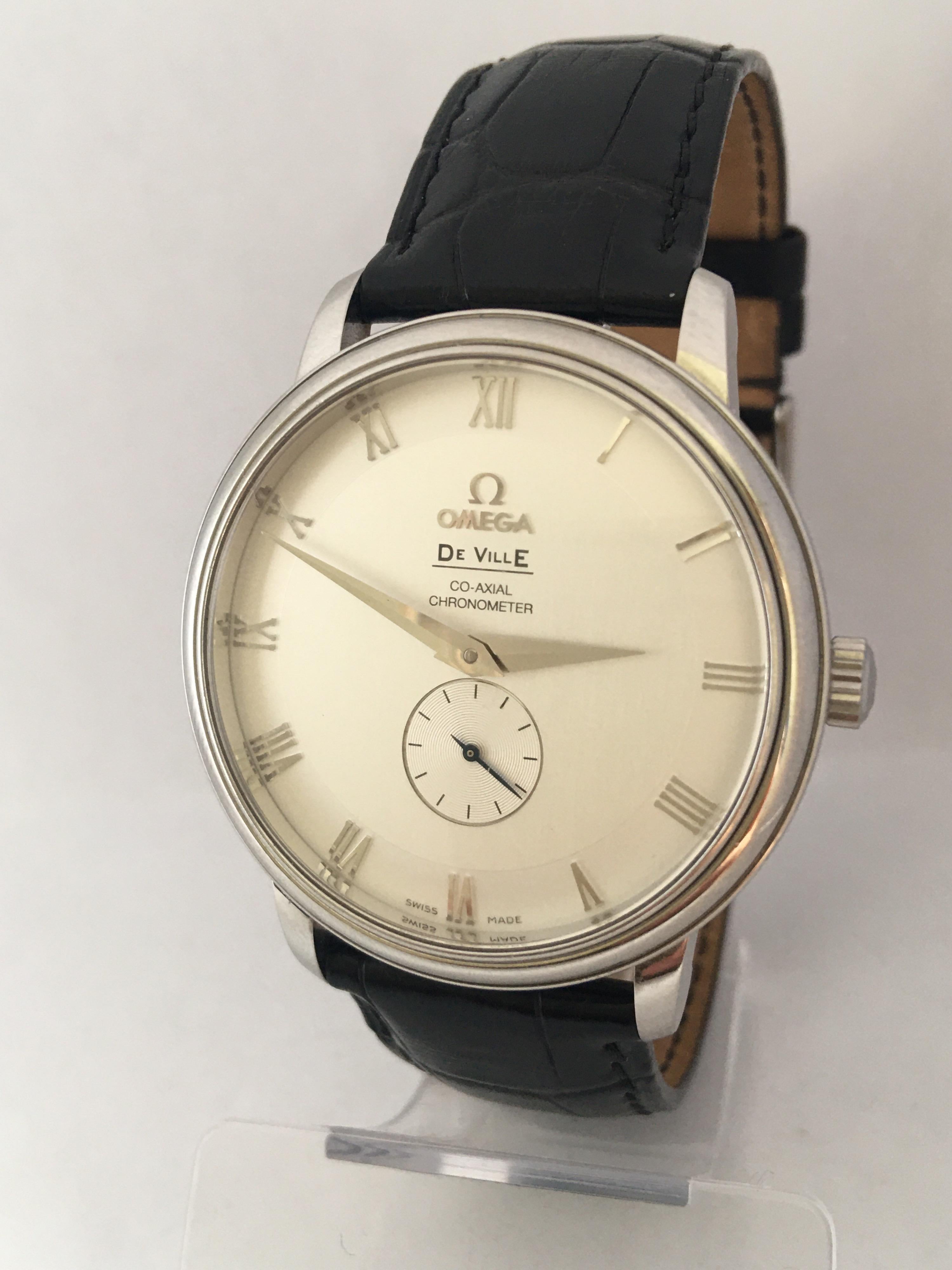 Vintage Stainless Steel Omega De Ville Prestige Co-Axial Men's Watch For Sale 10