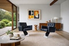 Vintage Stainless Steel "Z" Lounge Chairs by Milo Baughman for Thayer Coggin