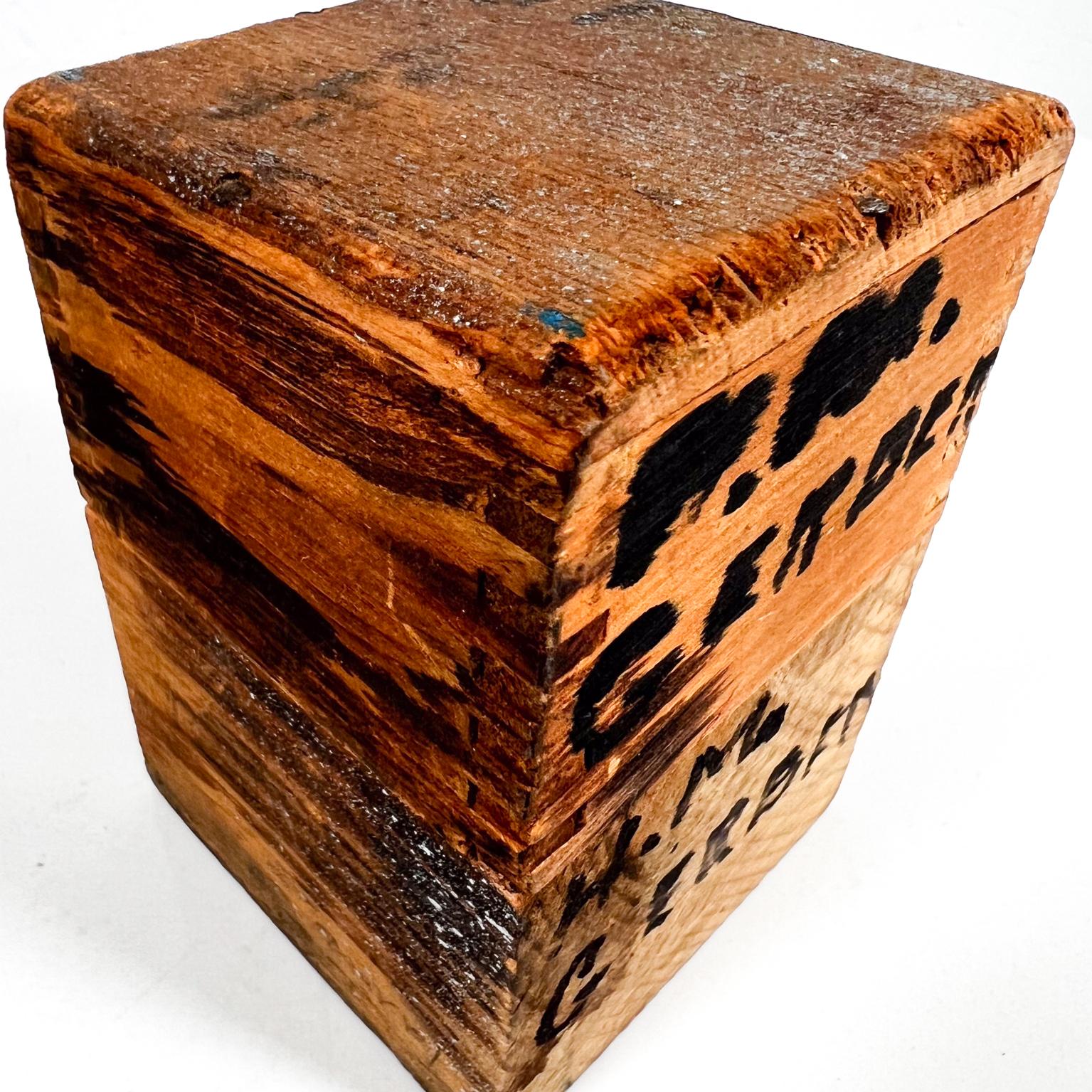 Mid-Century Modern Vintage Standard Bench Made Dies Steel Stamps Wood Box