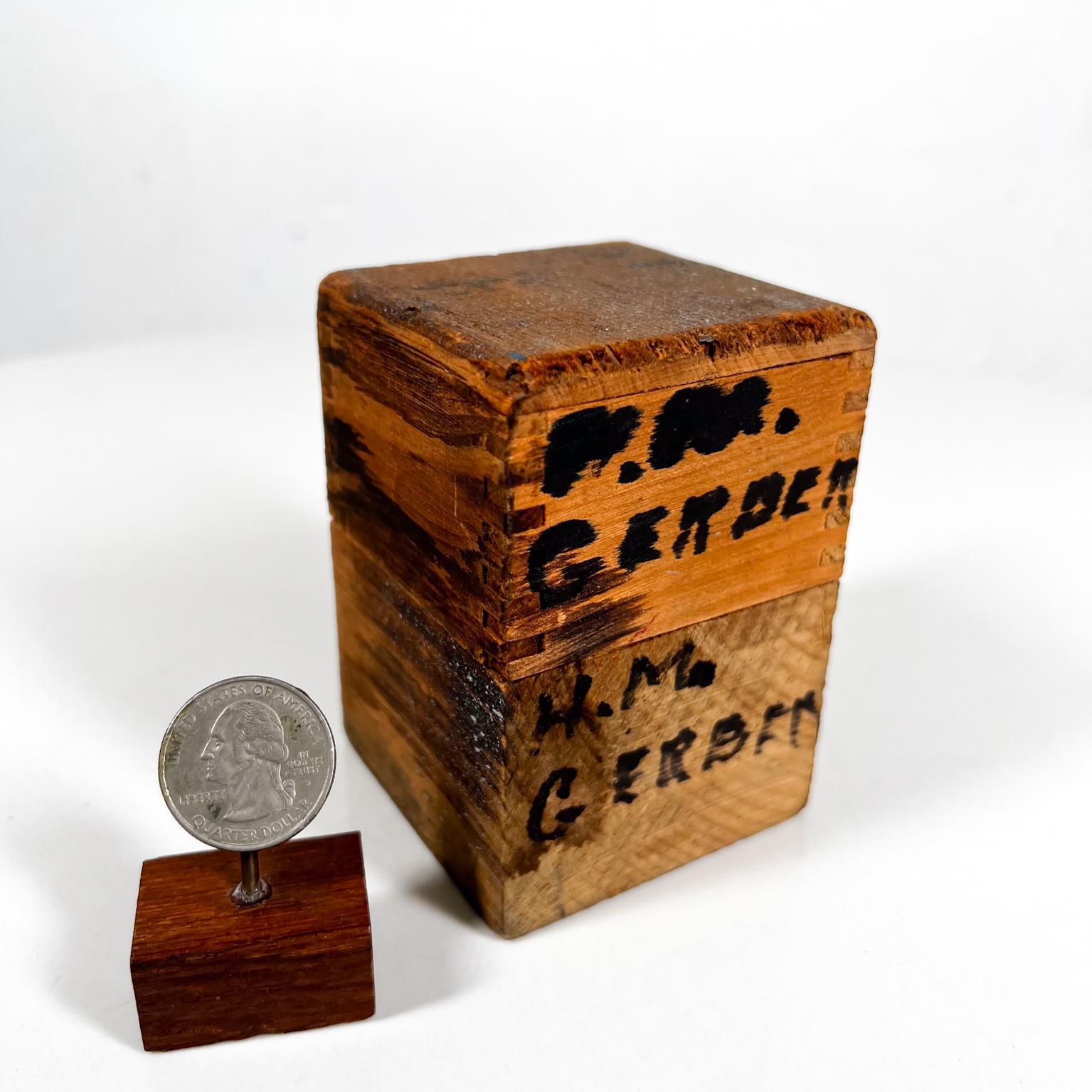 American Vintage Standard Bench Made Dies Steel Stamps Wood Box