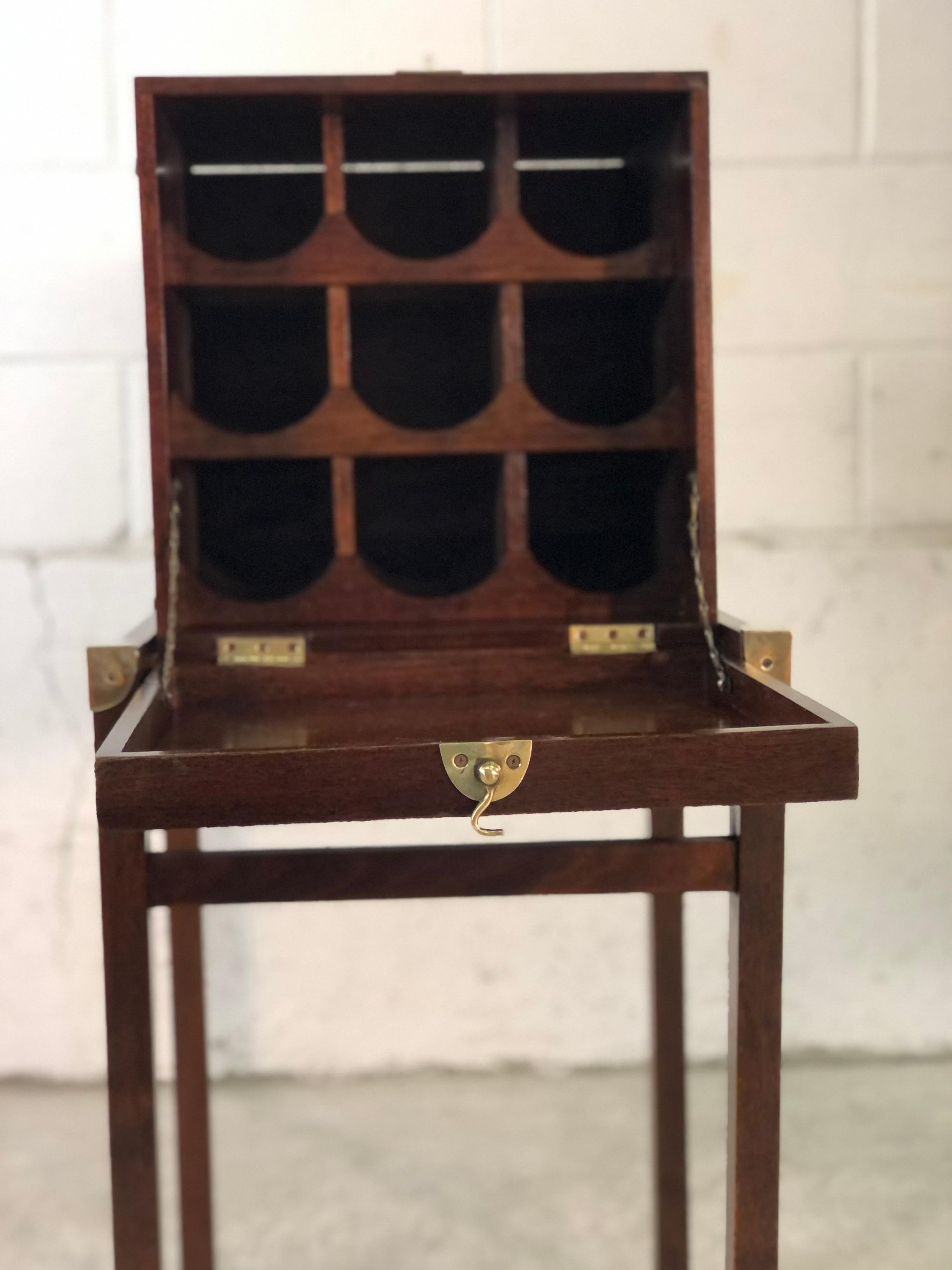 Vintage Standing Mahogany Wine Rack 5
