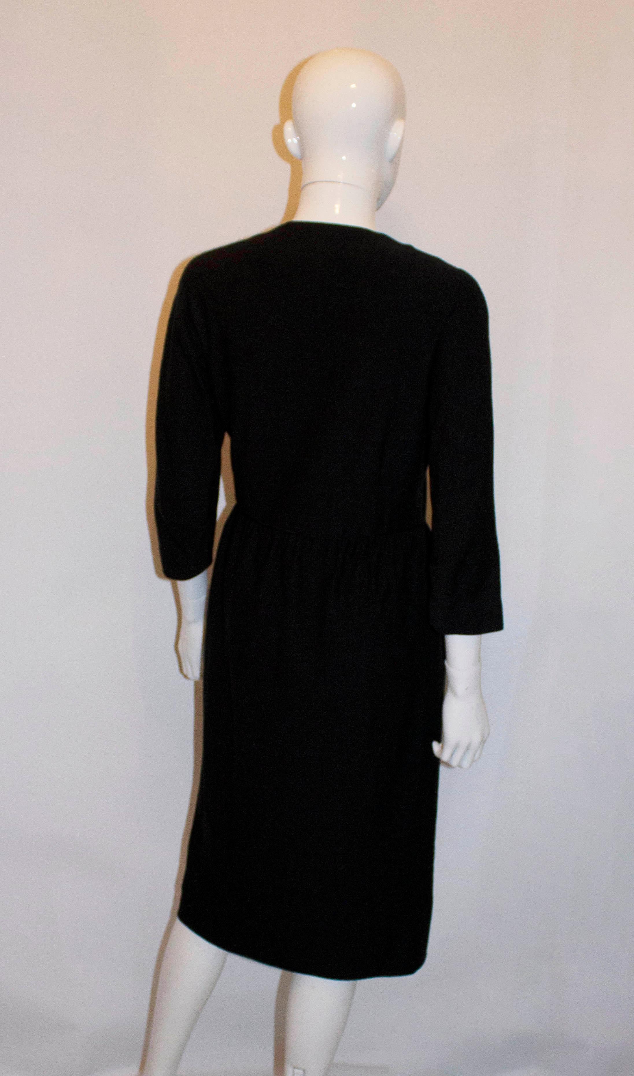 Vintage Stanley Korshak Chicago Black Cocktail Dress For Sale at ...