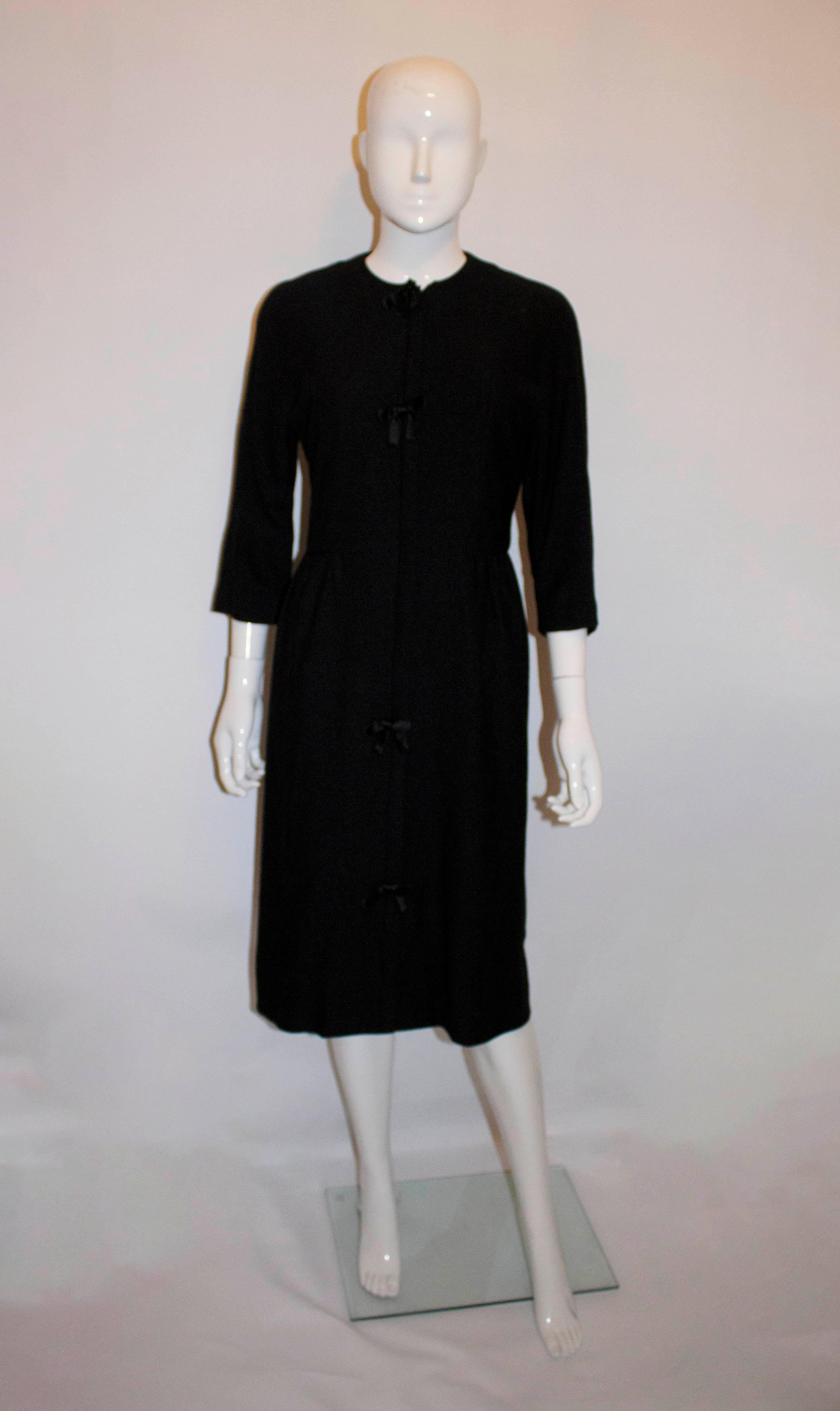 Stanley Korshak Chicago - Vintage  Robe de cocktail noire Pour femmes en vente