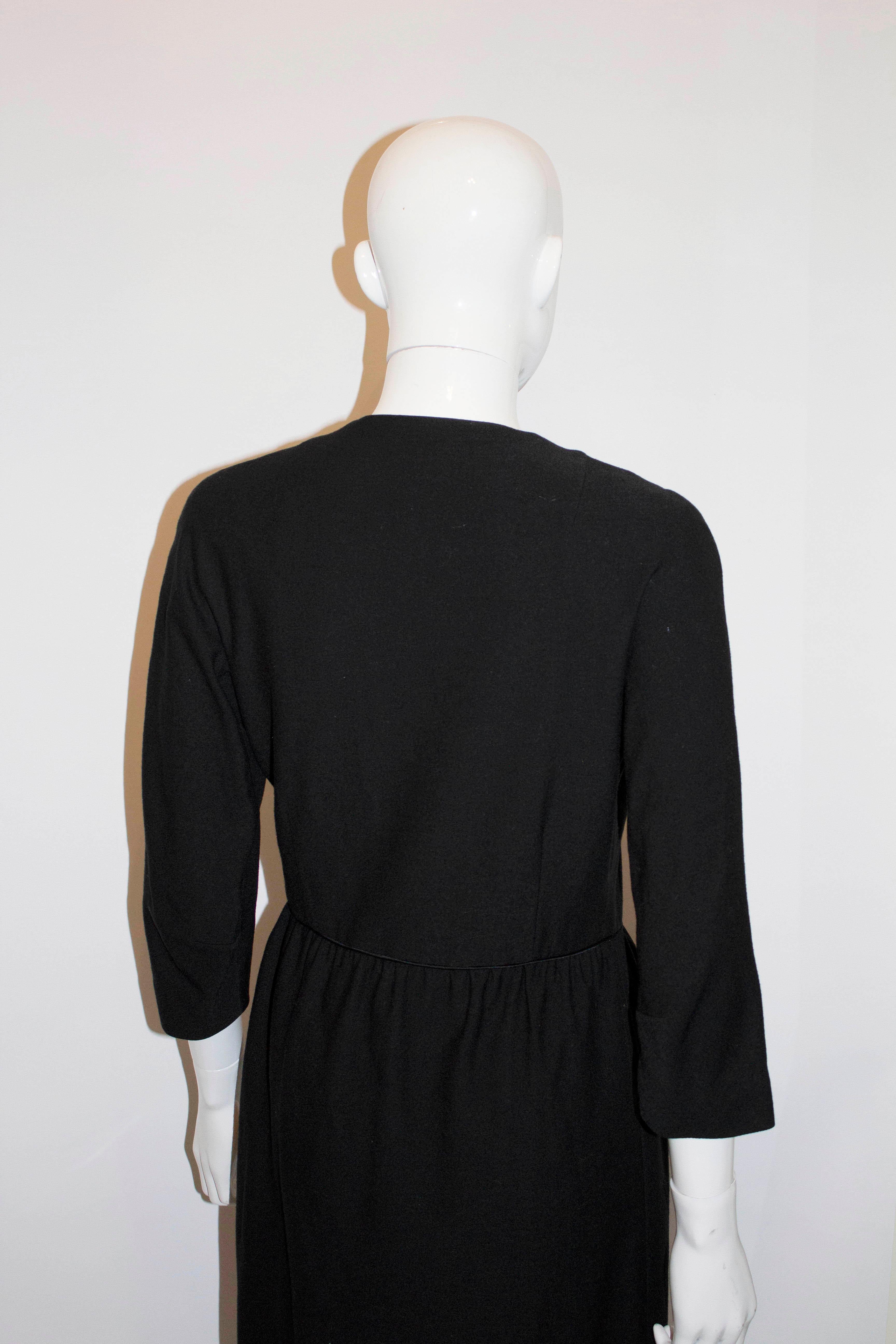 Vintage Stanley Korshak Chicago  Black Cocktail Dress In Good Condition For Sale In London, GB