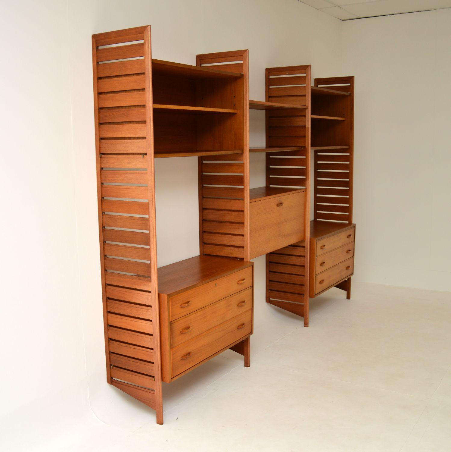 Vintage Staples Ladderax Bookcase / Cabinet / Shelving in Teak 1