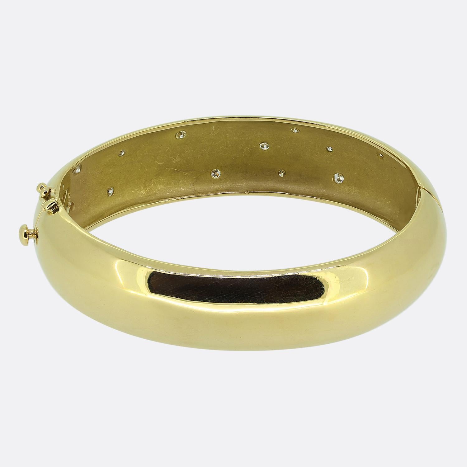 da uomo o donna Vintage Star-Burst Diamond Set Bangle in vendita