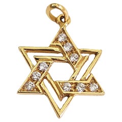 Vintage Star Of David Diamond Gold Pendant Vintage Star Of David Diamond Gold Pendant