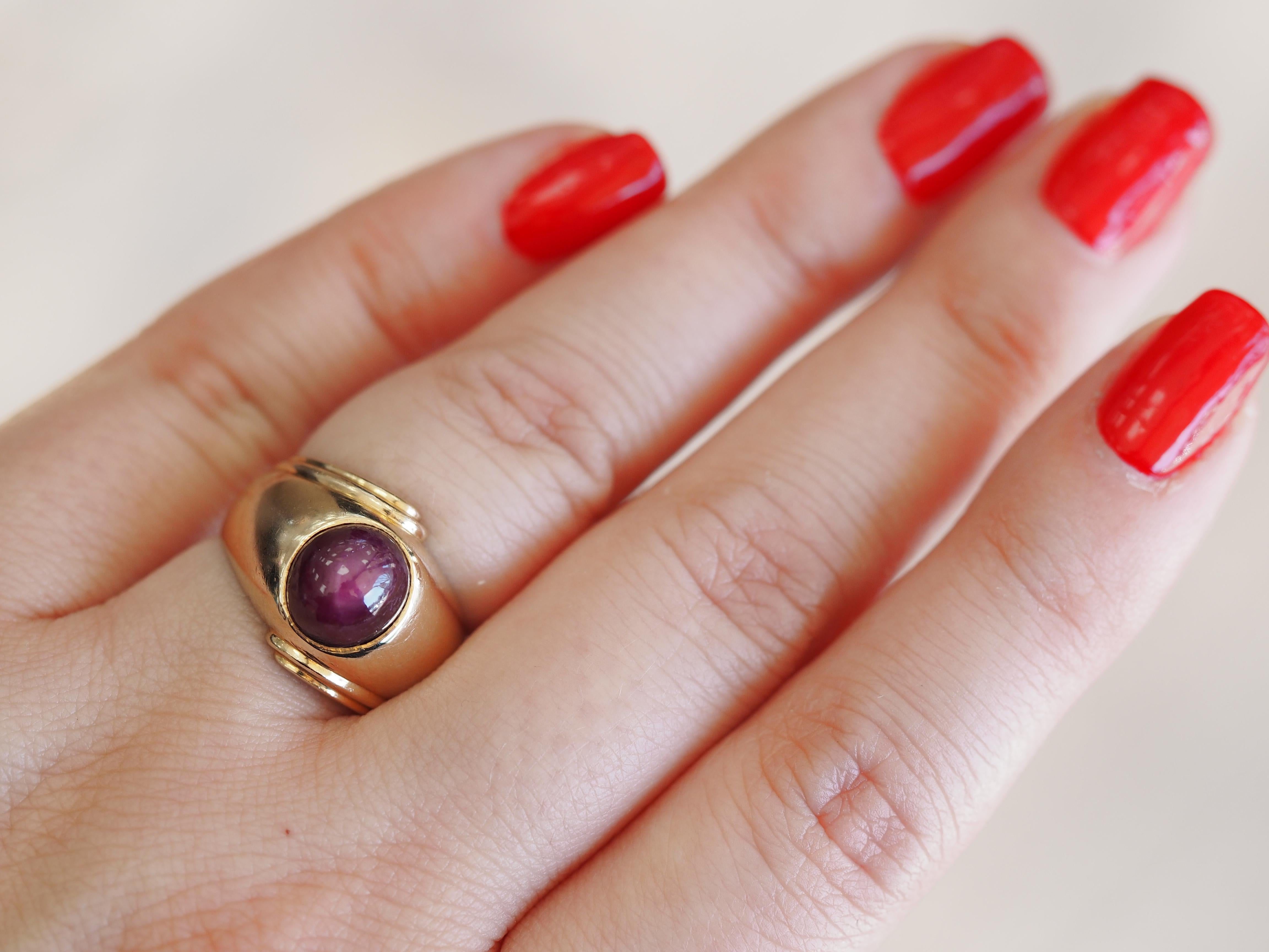 vintage star ruby ring