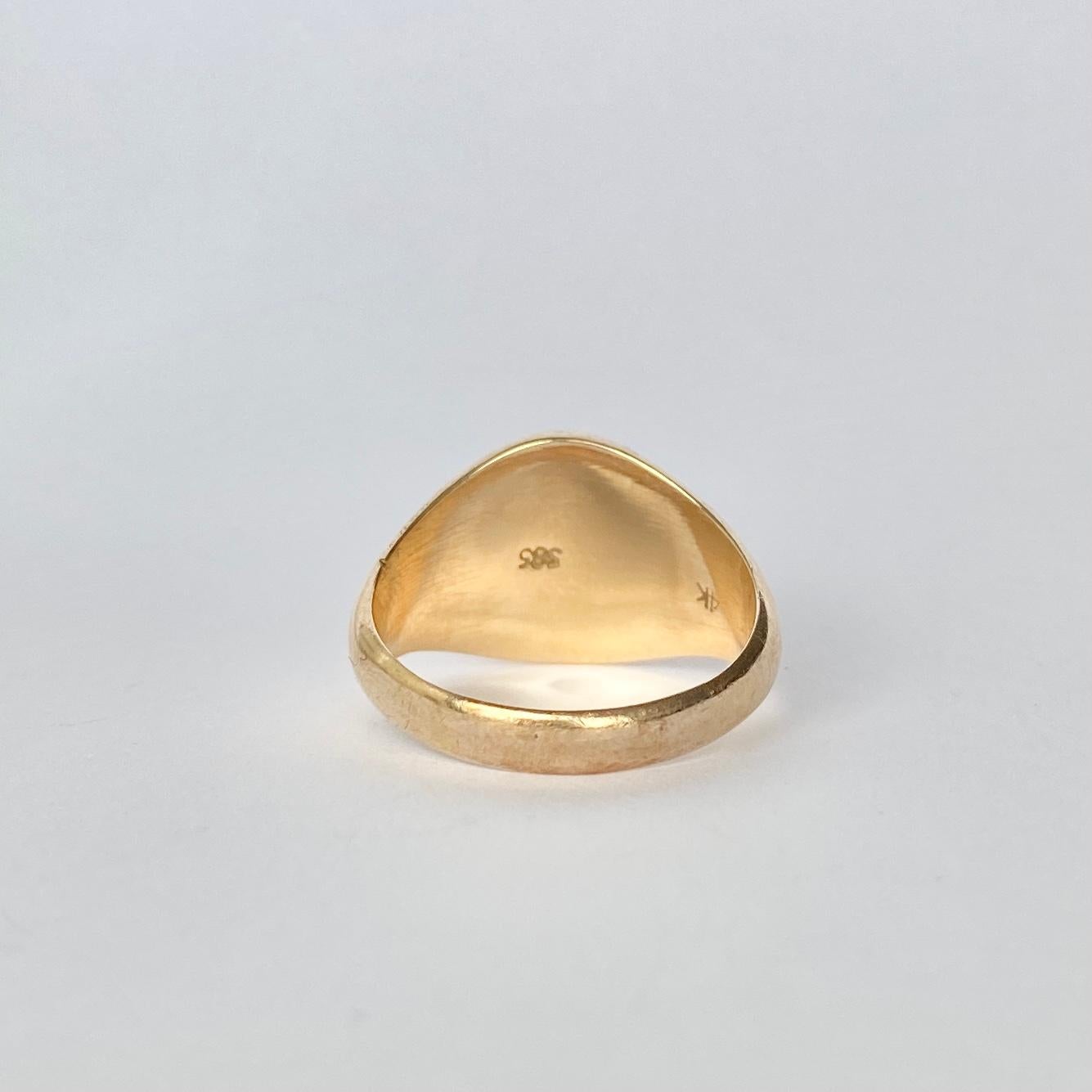 14 Karat Goldband mit Sternsaphir und Diamant (Moderne) im Angebot