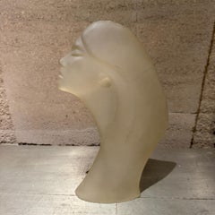 Vintage "Stargazer" Frosted Lucite Bust Sculpture David Fisher Austin Production