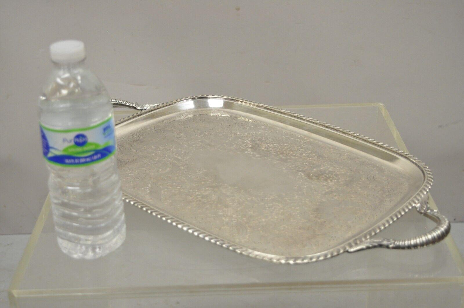 Vintage Starr EPC Regency Style Silver Plate Twin Handle Tray Platter 1