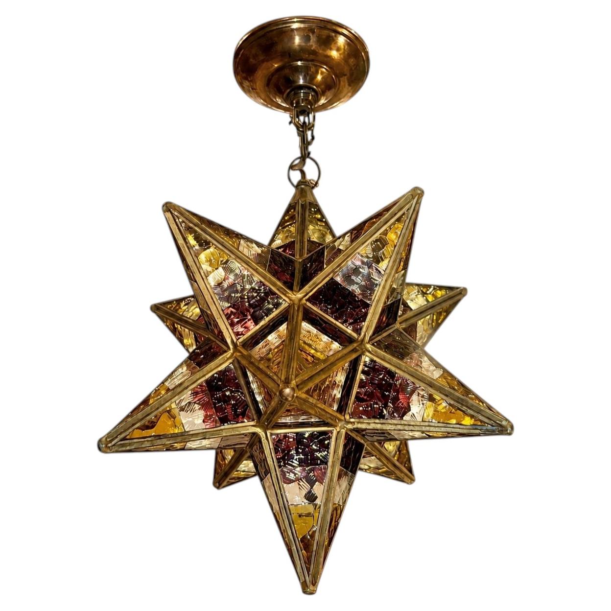 Vintage Start Shaped Light Fixture For Sale
